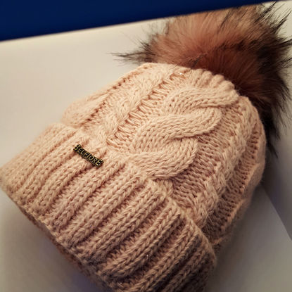 Bonnet chapeau d'hiver pour femme avec fourrure
