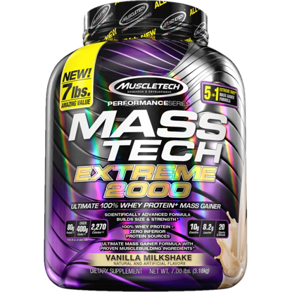 Muscle Tech Masstech Vanille - MassTech Extreme 2000 - 3,18kg 