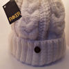 PAKER Bonnet chapeau d'hiver pour femme avec fourrure BLANC