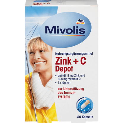 Mivolis Capsules de dépôt Zinc + C, Mivolis à prix pas cher