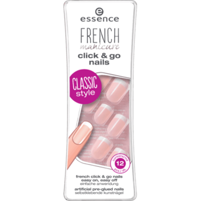 Ongles Artificiels french click 'n go nails, 12 Pièces