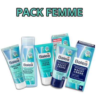 Image sur PACK Femme Soins Visage - Crème de jour + Crème de Nuit + Eau Visage + Peeling Gommage
