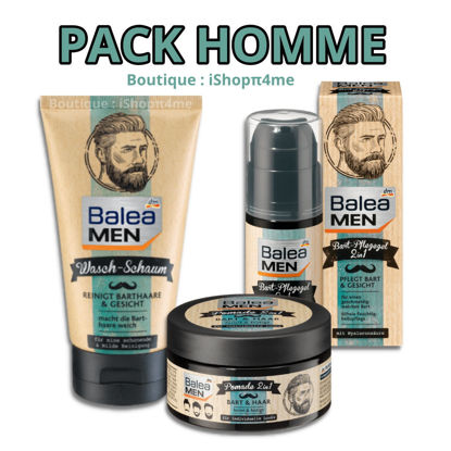 Image sur PACK Balea Men Barbe et Cheveux & Huile Rasage & Mousse Lavante de Barbe