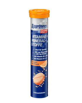 Image sur Sportness Vitamines + Minéraux, 15 Comprimés Effervescents Avec Magnésium, Potassium, B6, B12, D3, K1