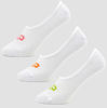 Image sur Myprotein MP Men's Essentials Invisible Socks (3 Pack) White/Neon