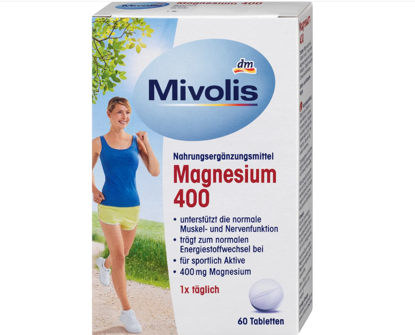 Image sur Magnésium 400 mg - Comprimés de Magnesium Soutient le Métabolisme Énergétique